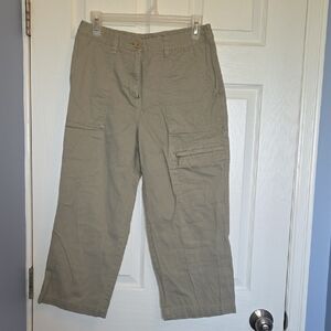Sonoma Tan Capris Wide Leg Mid-Calf